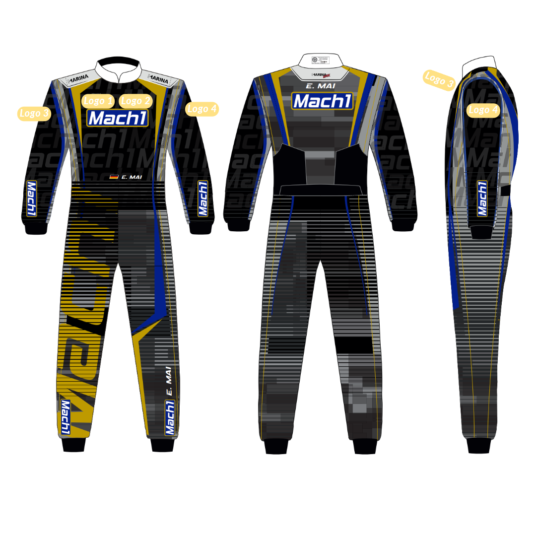 Mach1 UNIK Fahreranzug 2026 – FIA Level 2 | Voll personalisierbar Größe: 64