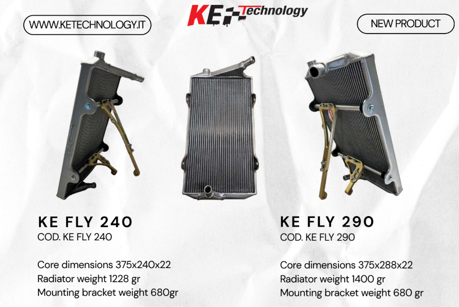 Kühler KE FLY 240 375x240x22 mit Halter