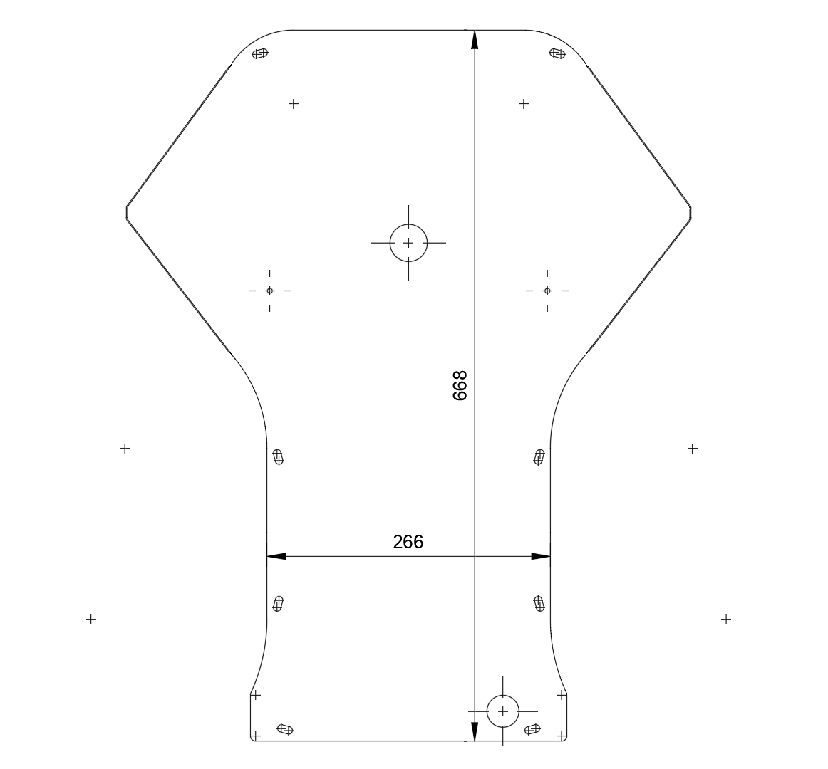 Bodenplatte CarbonLook 266-0 (Zelos Z ab MJ 2026)