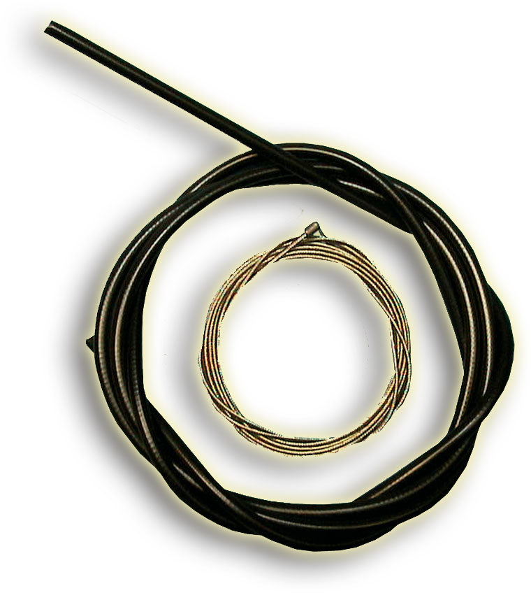 Gaszug ø1,25x1260mm mit Hülle ø2,5x970mm Teflon